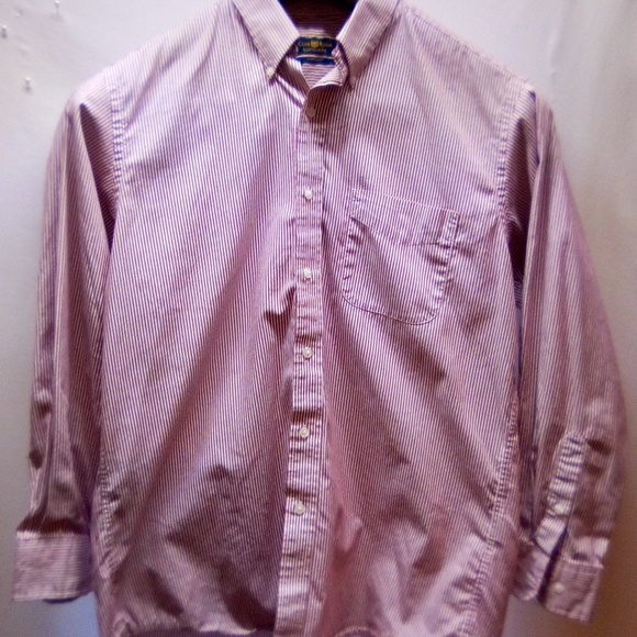 Club room pinstripe red and white button down - Picture 1 of 5